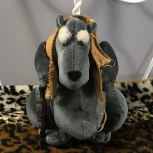 Vintage 1987 Grandfather plush bear walking stick 10in